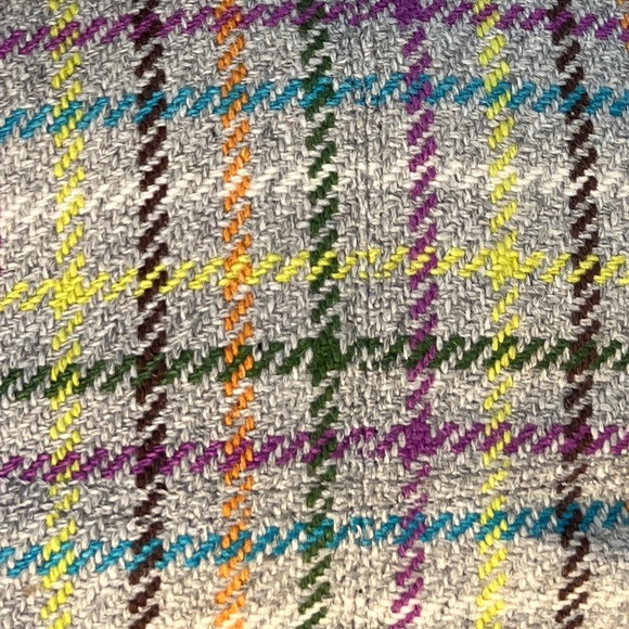 COACH Wool Tattersall Purse in Grey Plaid with lilac satin interior - Picture 9 of 11